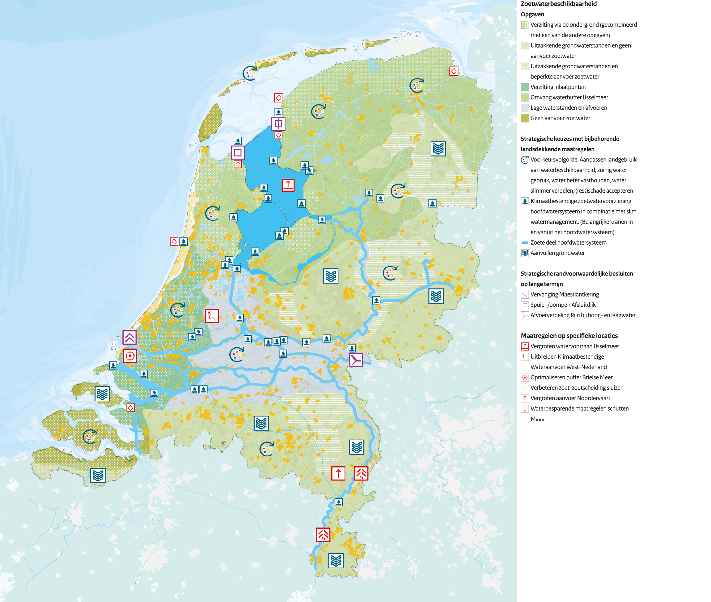 Kaart van voorkeursstrategie Zoetwater
